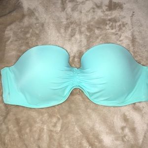 Teal Victoria’s Secret bandeau bikini top